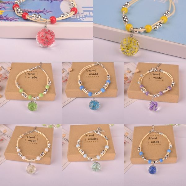 

ixunq mori girl's braceletglass real lace flower ceramic mori ornamentlace flowerstudent specimenlady's ceramic girl's ballst, Golden;silver
