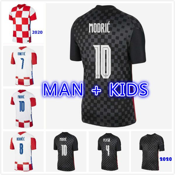 

man kids kit 20 21 modric soccer jerseys modric mandzukic 2020 2021 camisetas perisic rakitic kramaric home away uniform shirts, Black;yellow