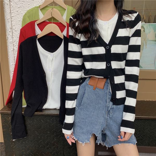 

2021 New 4 colours Korean style tops the two long-sleeve t-shirts of women femme shirt jackets (l9131 YOAL, White