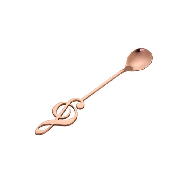 

304 stainless steel musical notes spoon coffee spoon tea stirring spoon music bar ice mug dessert scoop creative cutlery h jllhde