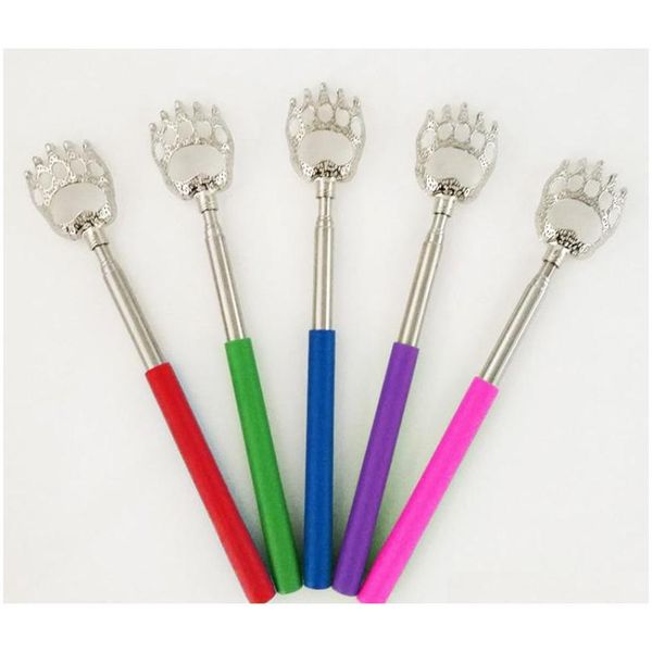 

metal stainless steel back scratcher hollowed out design bear claw scratchers telescopic home supplies qylkzg mj_bag