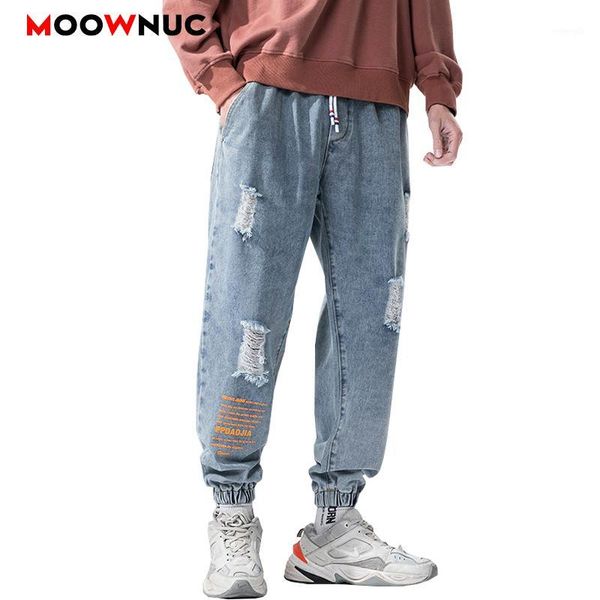 

2020 haren trousers ankle-length pants male casual jeans for men streetwear summer sweatpants hip hop denim fit designer loose1, Blue