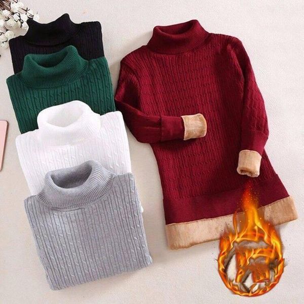 

2021 new winter women plus velvet thick warm turtleneck slim cashmere sweater female fleece knitted pullovers sueter mujer e60, White;black