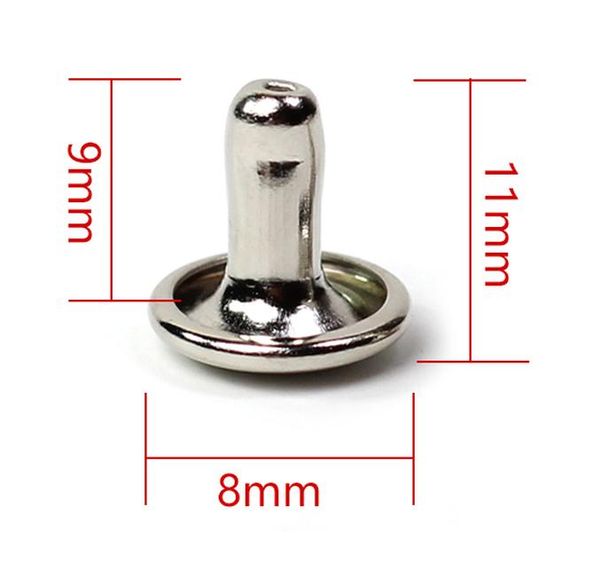 

100 комплектов лот 8мм заклепки из металла сумки швейный пояса обувь ремешок металлические заклепки crafts пряжки аксессуары diy мода wmtscx