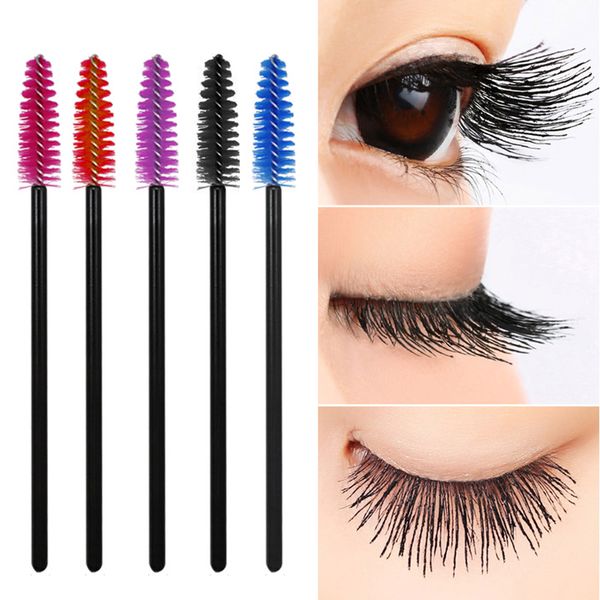 

50pcs/lot eyelash brushes makeup brushes disposable mascara wands applicator spoolers eye lashes makeup tools cosmetic brush