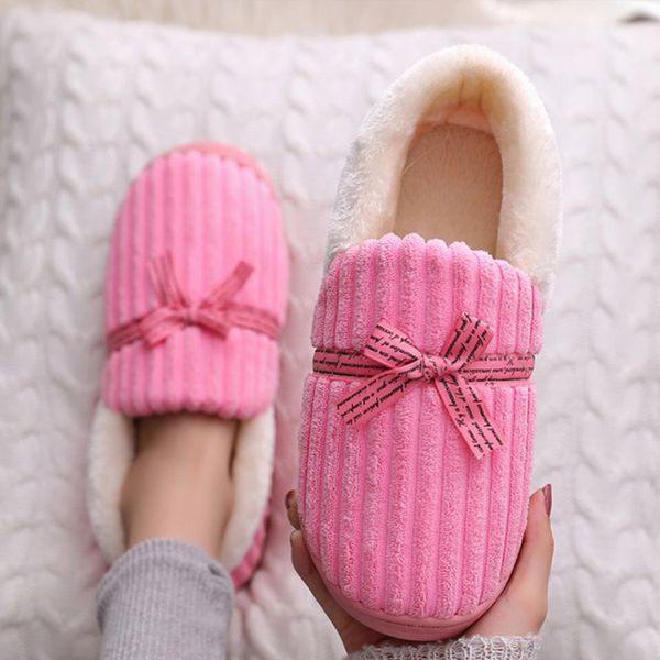 

women winter couple slipppers ladies soft shoes candy color home shoe female soft warm indoor flats cute new fashion style x1020, Black