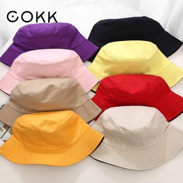 

cokk summer foldable bucket hat women outdoor sunscreen cotton fishing hunting cap men basin chapeau sun protect hats swy sqcpcp, Blue;gray