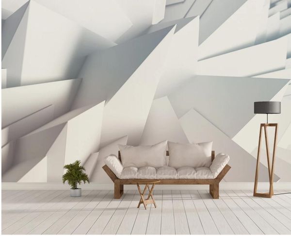 

modern minimalist 3d solid geometric wallpapers polygon abstract modern wallpaper for living room