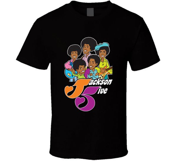 

jackson 5 5ive пять t shirt mens black tee размер s - 3xl вентилятора подарков новый с нами бесплатная доставка tops майка спортивная с капю