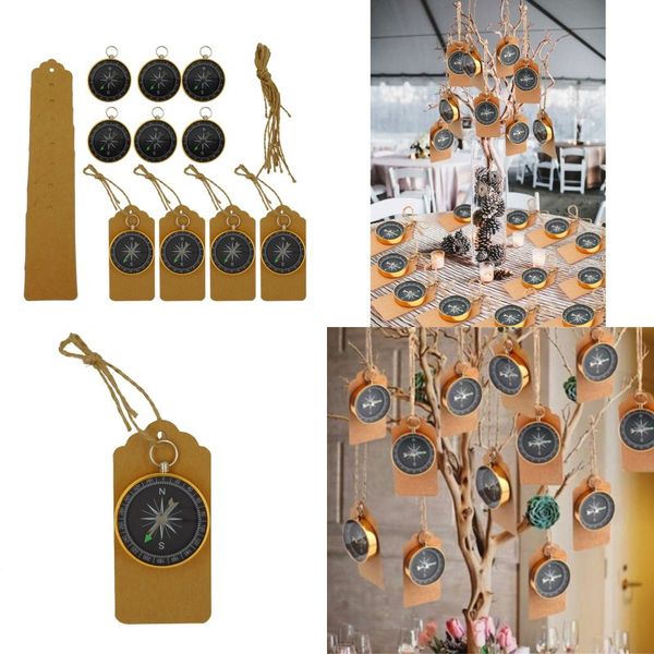 

kraft paper linen rope compass label wedding party compasses pendant travel subject creative labels selling 2 06my l1