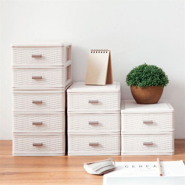 

storage boxes & bins plastic makeup organizer box small drawer jewelry office desksundries 2-3 layer cosmetic container1