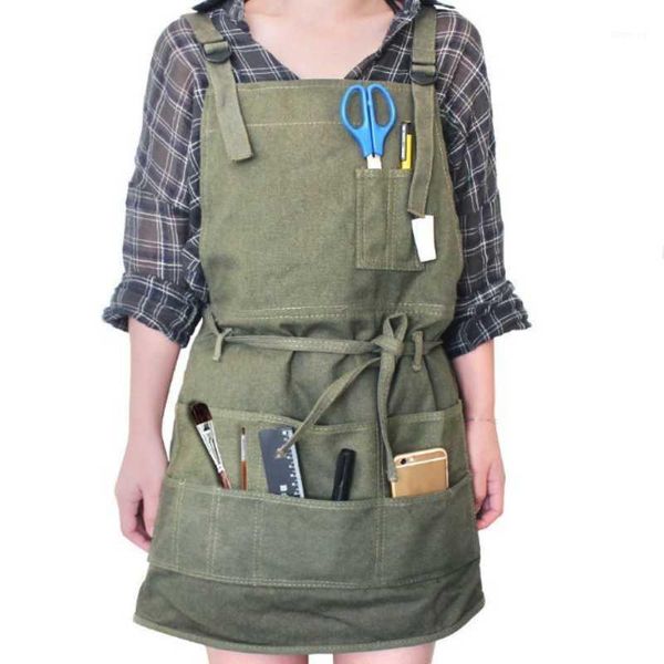 

multi-pocket aprons adjustable aprons men women diy woodworking bbq cooking wear resistant household kitchen tools1