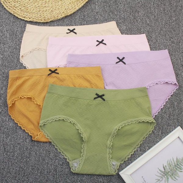 

underwear women pack 5pcs/lot solid color underwear seamless sports briefs low waist underpants lady lingerie, White;red