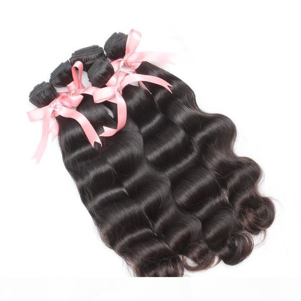 

5pcs lot бразильский девы волос плетение уток необработанные natural black body wave волнистые remy человеческих волос 7a greatremy дропшипп