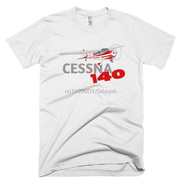 

summer short sleeves cotton t-shirt cessna 140 (red) airplane t-shirt- personalized with n# tee shirt sport hooded sweatshirt hoodie