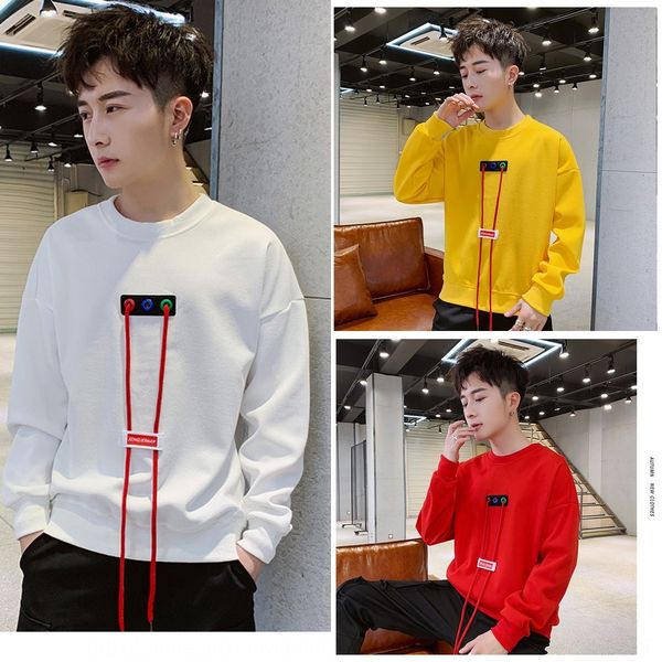 

gs7vn fashion new hooded pullover pullover men's 2019 korean style long personalized exwfh handsome sleeve men's sweater sweater, Black