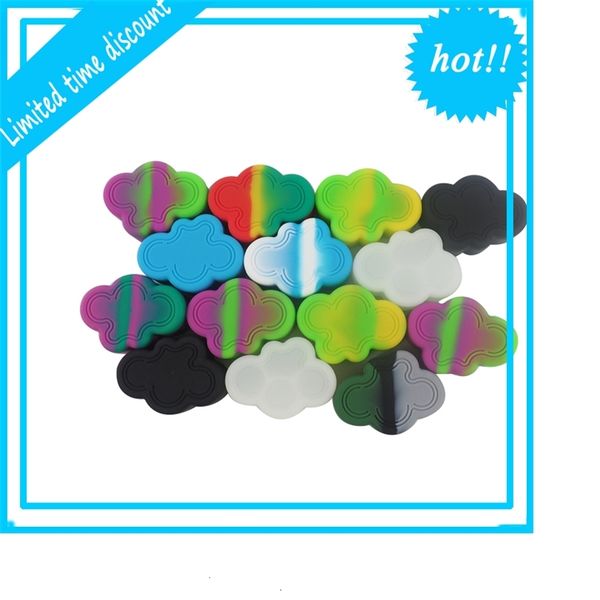 

sample-1 piece 4 cavity cloud shape silicone container jar honey dab box 22ml