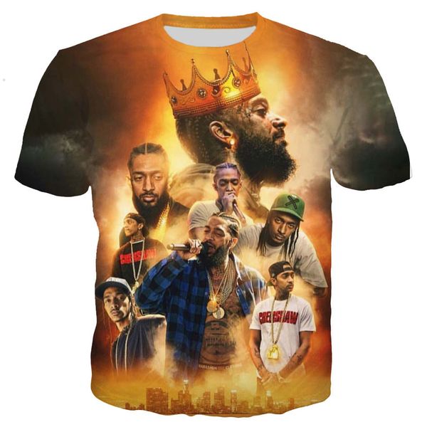 

new cool singers nipsey hussle 3d print shirts funny horror comics men clothing