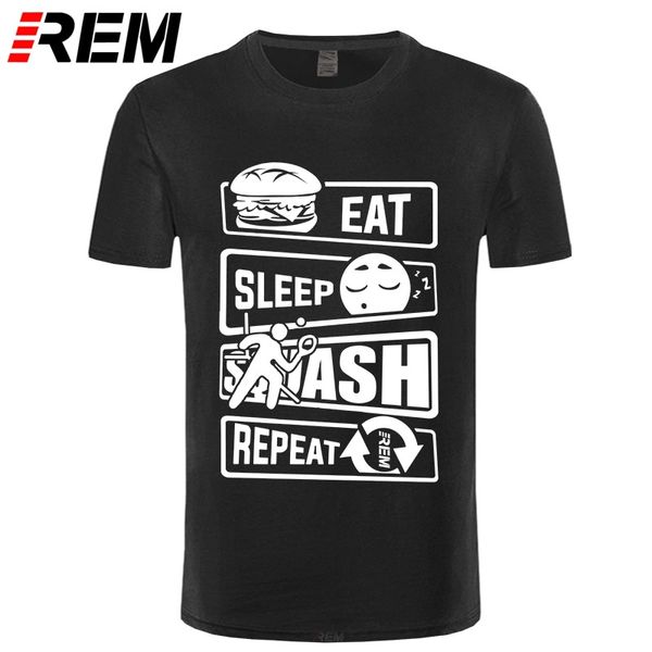 

sport eat sleep squash t-shirt squash tshirt racquet t-shirt sizes s-xxxl new t shirts funny tee new funny