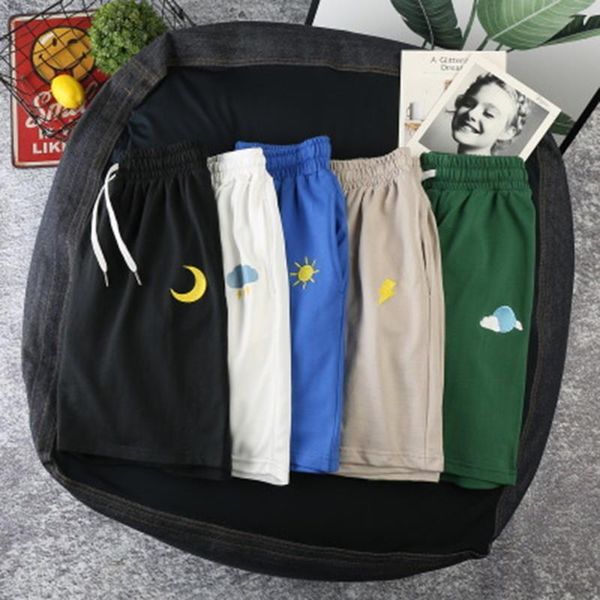 

летняя мода lovers шорты погода вышивка sweatpants досуг упругого drawstring талия soft comfort пота кратких бегуны, White;black