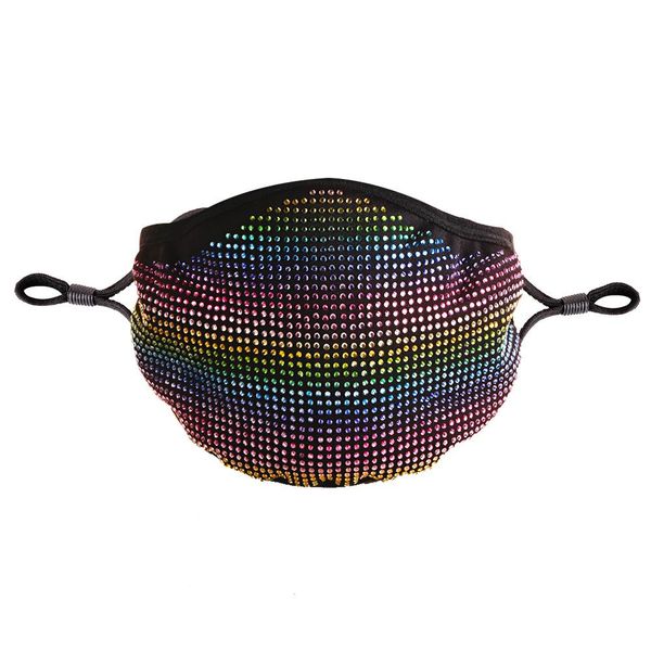 

новых цвета радуги горячей дрель кристалл rhinestone ткань маски мода личность маски для лица пыленепроницаемой рм2,5 фильтра маски моющегос