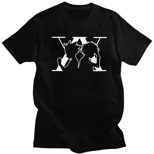 

спорт fashionanime hunter x hunter tshirt короткие рукава чистый хлопок tshirt японская манга hxh гон freecss killua zoldyck футболках