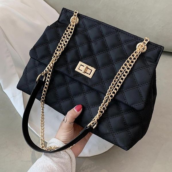 

lingge chain ladies bag 2020 new trendy retro large capacity one-shoulder messenger bag fashion all-match texture female