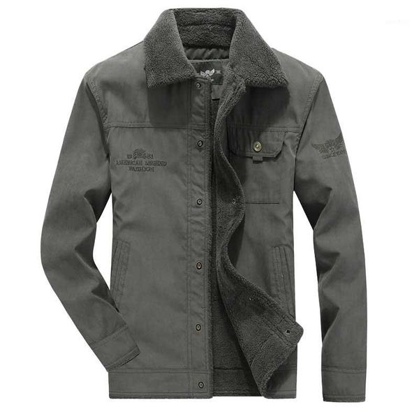 

autumn winter fashion jacket fleece coat men casual jacket warm loose baggy parka outwear windbreaker male clothing1, Black;brown