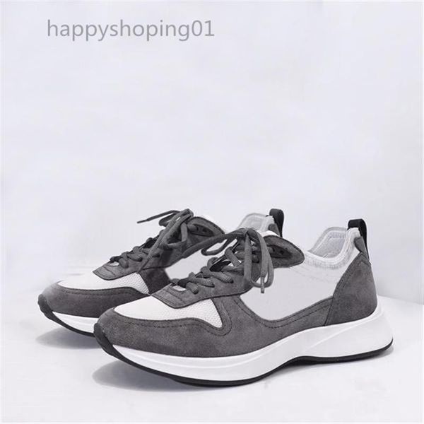 

new b25 runner sneaker oblique black suede men platform shoes 100% genuine leather low mesh and suede upper lace-up casual shoes