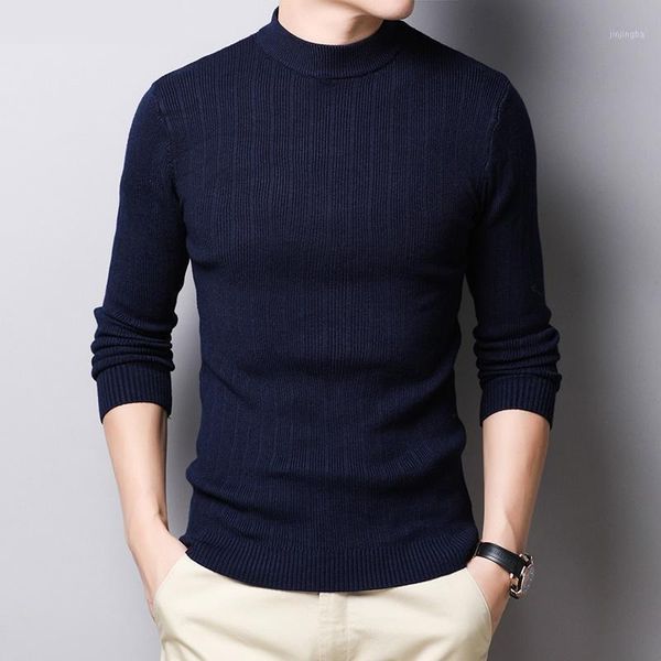 

spring autumn sweater men half-high collar long sleeve sweater knitting sweaters 12791, White;black