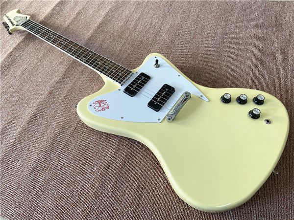 Высококачественные пользовательские версии классического крема желтого электрического гитара палисандр Бесплатная доставка