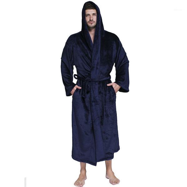 

extra large bathrobe for men autumn and winter flannel bath robe women nightgown thick warm robes plus size sleepwear man1, Black;brown