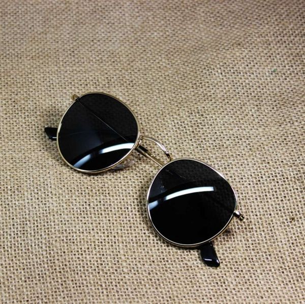 

vintage polarized men's round and women's sunglasses metal frame sunglasses, White;black