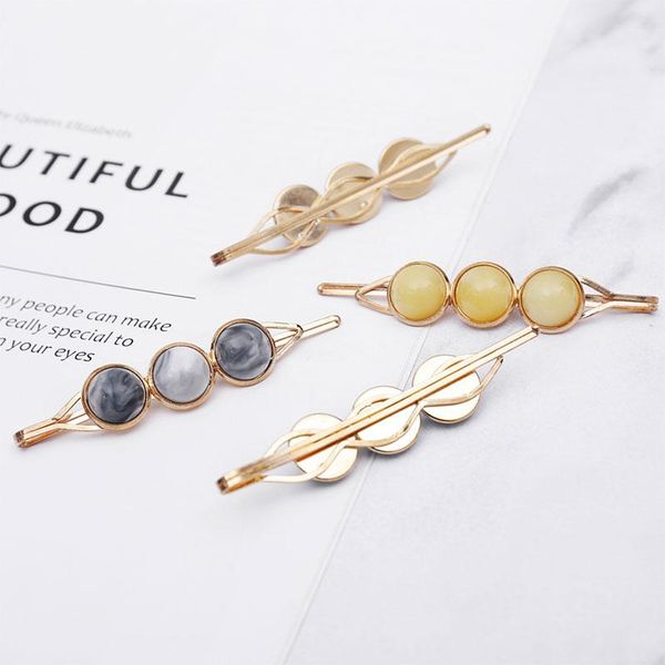 

клипы 2pcs корейского стиля волос pearl бисер заколки цвет волосы аксессуары для женщин девушка barrettes шарик металл шпилька hairgrip sqch, Black;brown