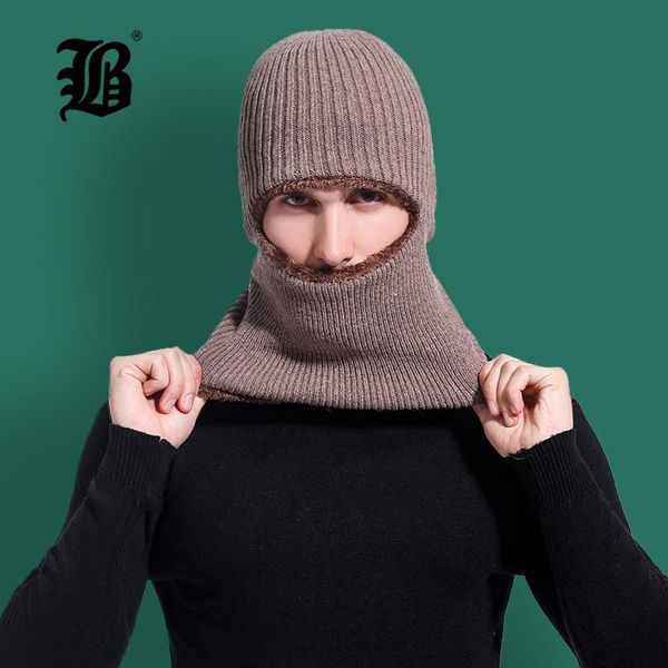 

flb] зимняя шляпа черенок шапочки шапочки зимние шапочки для мужчин женщины шерстяные шарф шапка balaclava маска gorras bonnet вязаная hatf, Black;white