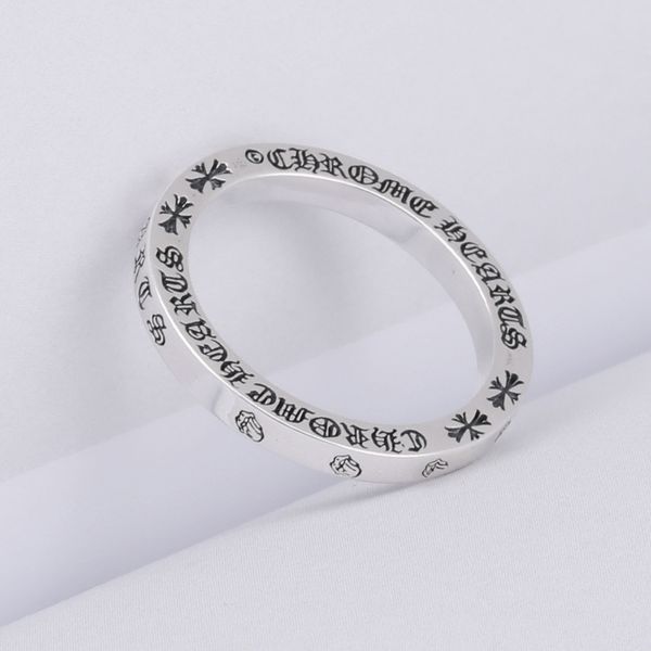 

a9 s925 pure silver men's ring personality retro the punk style the cross revolves around the classic ring gift to your lover