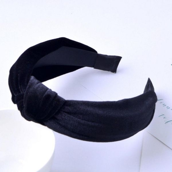 

solid color cross bow knotted headband for women korean chiffon twist hairband headwrap wide hair hoop hair accessories q sqcumi