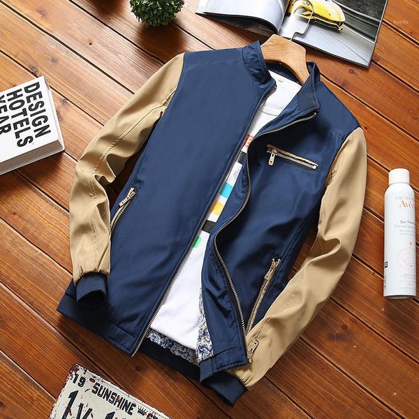 

mens jackets spring male windbreaker zipper baseball coats bomber jackets mens anorak hip hop streetwear clothing1, Black;brown