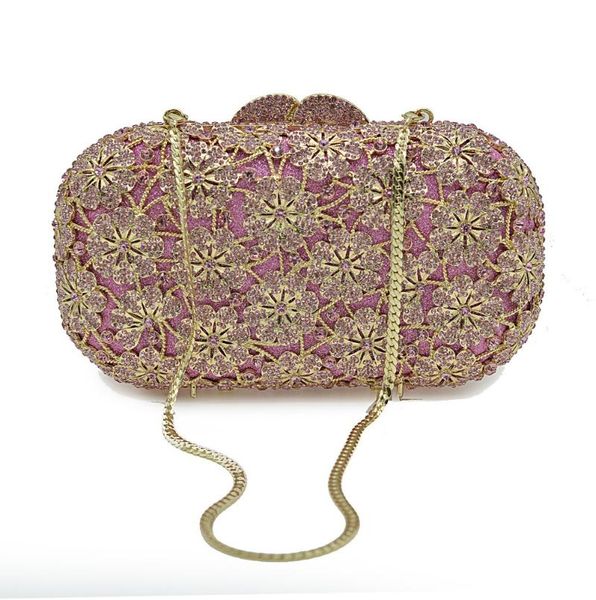 

xiyuan multi color crystal blooming flower clutch handbag women evening purse metal wedding prom party clutch bag