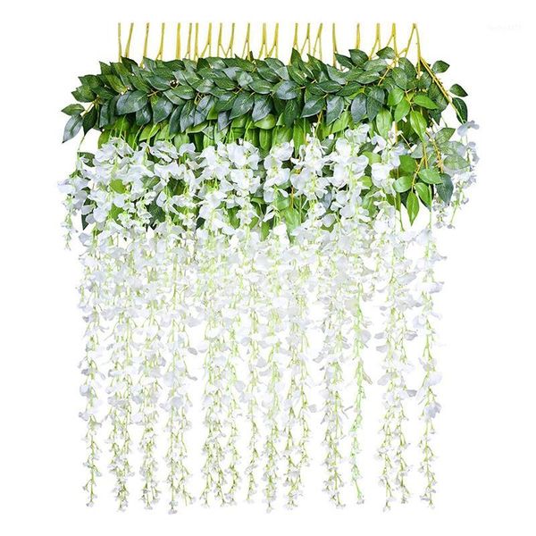

12 pcs handmade wisteria flower hanging arts ceremony home wedding decoration e2s1