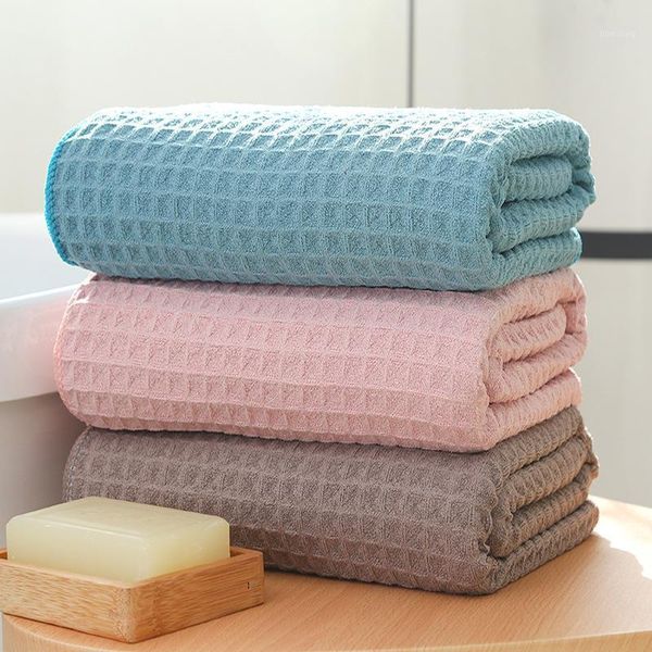 

superfine fiber soft thicken waffle quick-drying bath towel beach towels for student home l shower towels 70x140cm1