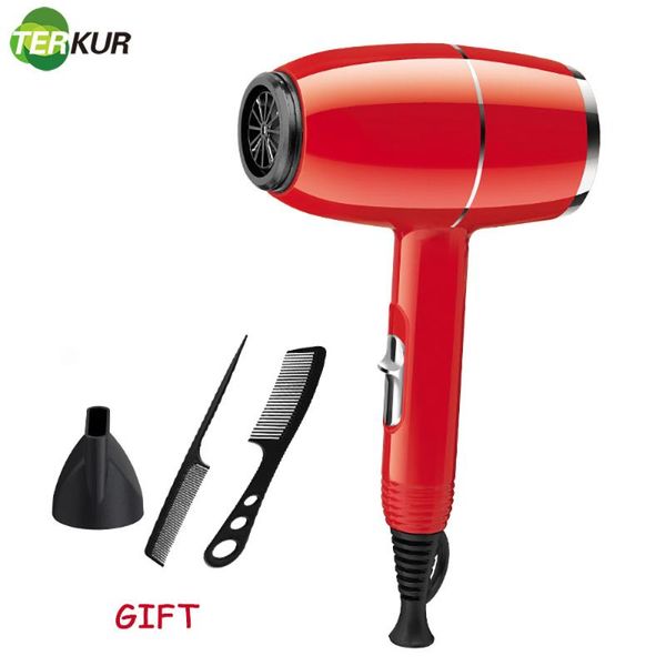 

electric hair brushes dryer 2021 strong wind 3 gear and cold 2200w high power dc motor with 1 air collecting nozzle 2 combs as gift euro