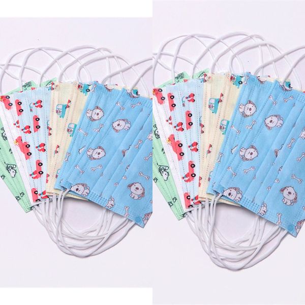 

child respirator disposable boys girls non-woven cartoon kids mouth mask anti pollution brseqx h346