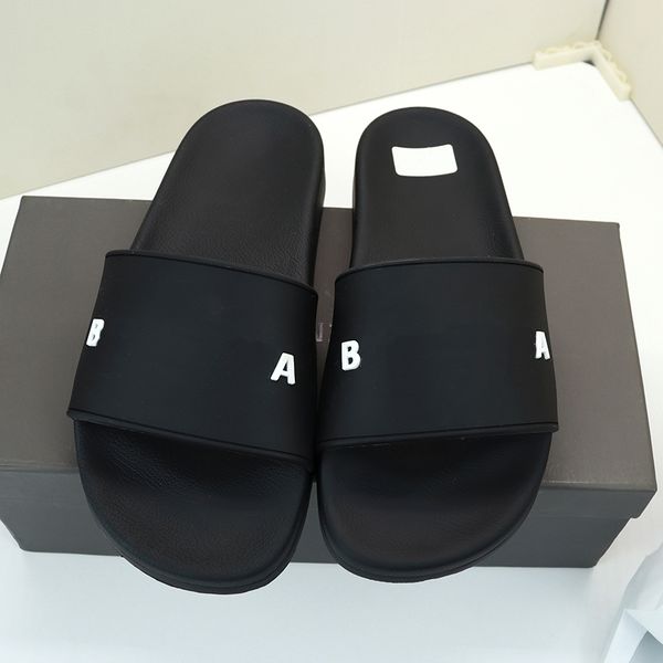 

mens womens slippers summer rubber sandals designer beach slide fashion scuffs t indoor shoes slipper sandal size 36-45, Black