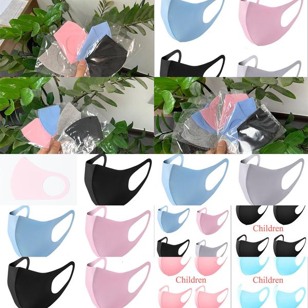 

silk anti designer ice mask pm2.5 pizrdust cover 20pcs assort dustproof washable reusable black kid face masks