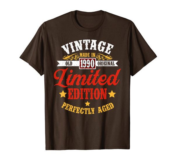

vintage made in 1990 limited edition 29th birthday gift t-shirt, White;black