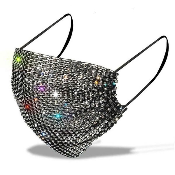 

mouth men women face designer mask fashion bling with drill facemasks summer decoration rhinestone masks for b
