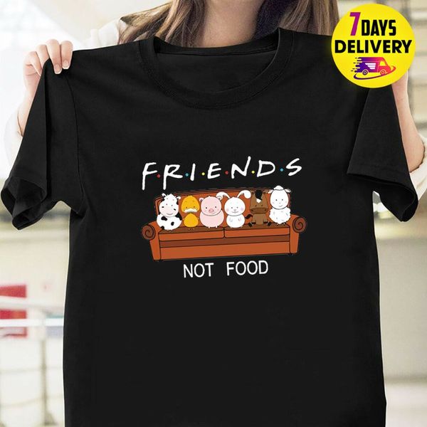 

animal friends not food funny black size summer 's fashion short sleeve cross custom printing sport hooded sweatshirt hoodie t shirt