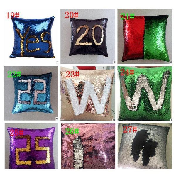

sequin pillow case cover mermaid pillow cover glitter reversible sofa magic double reversible swipe cushion wmtinx hx_pack