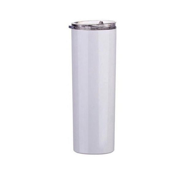 

20oz tumblers sublimation blanks tumbler stainless steel coffee mugs beer classic cup with lid straws sea shipping gwc3518